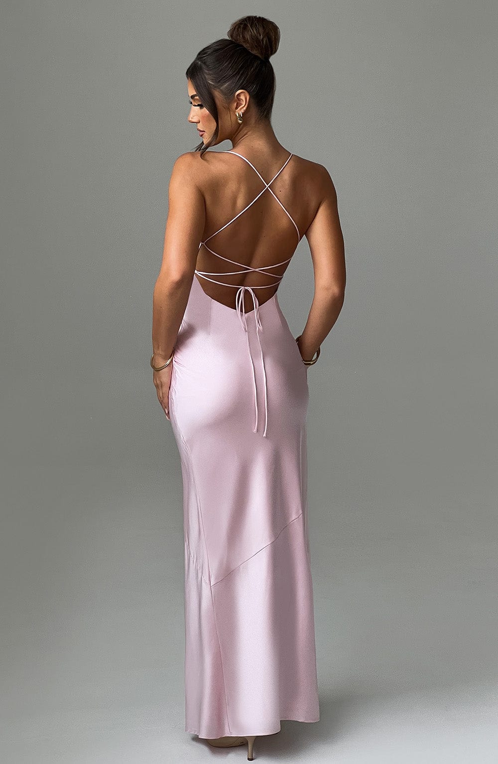 Misha Maxi Elbise - Pudra