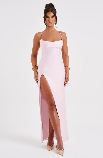 Misha Maxi Elbise - Pudra