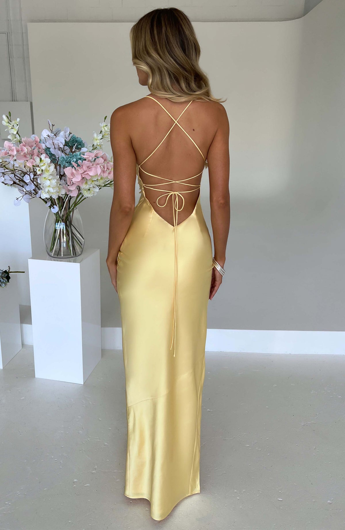 Misha Maxi Elbise - Limon Sarısı