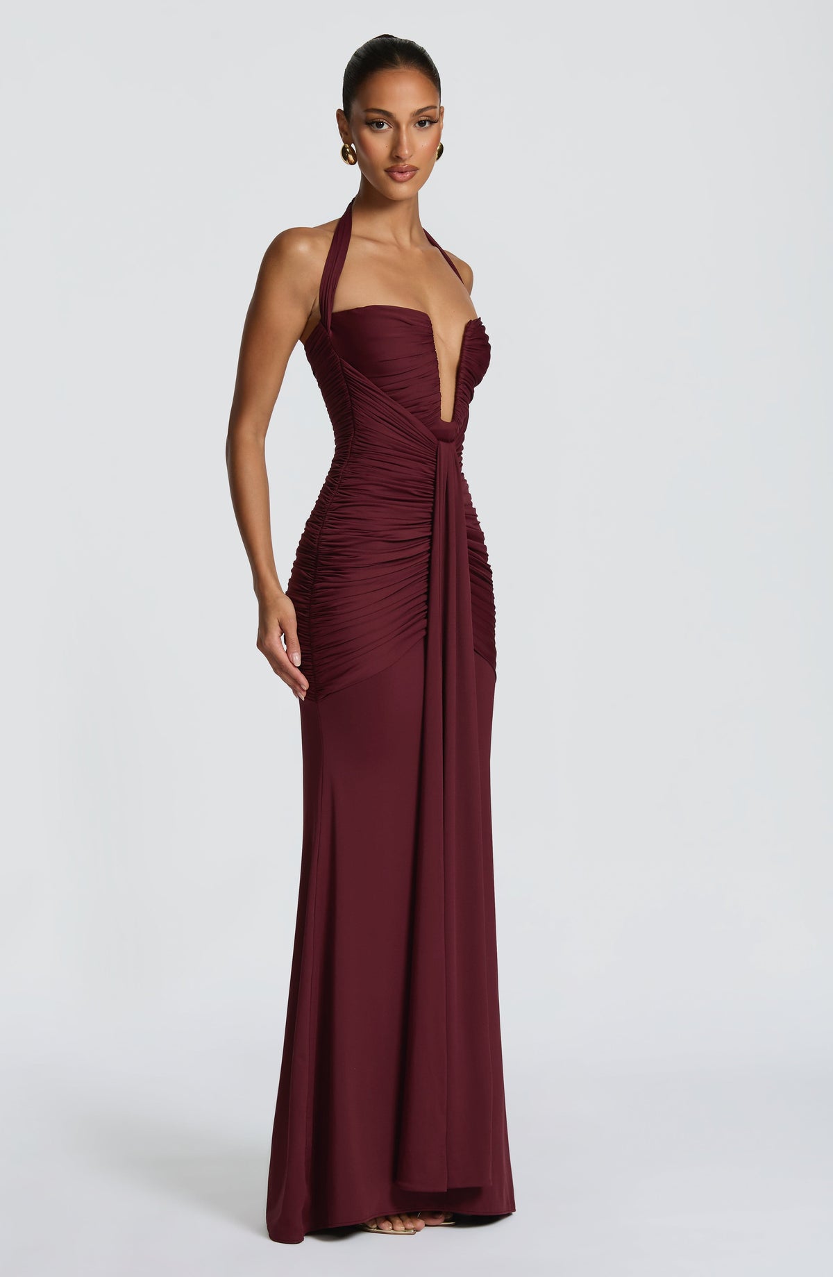 Morrigan Maxi Elbise - Vişne Çürüğü