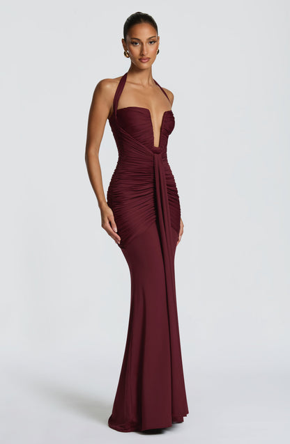 Morrigan Maxi Elbise - Vişne Çürüğü