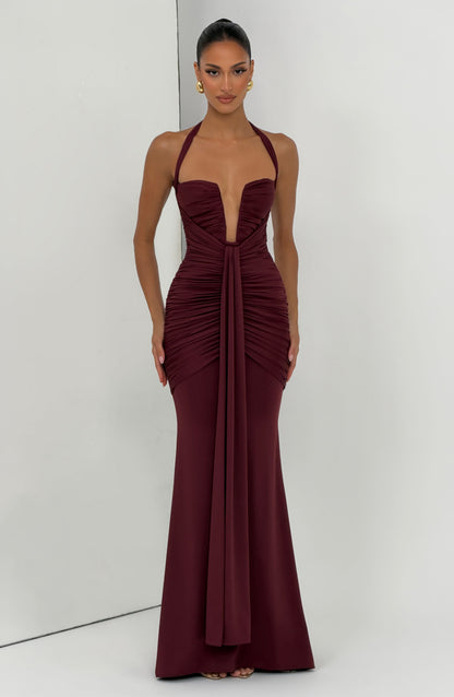 Morrigan Maxi Elbise - Vişne Çürüğü