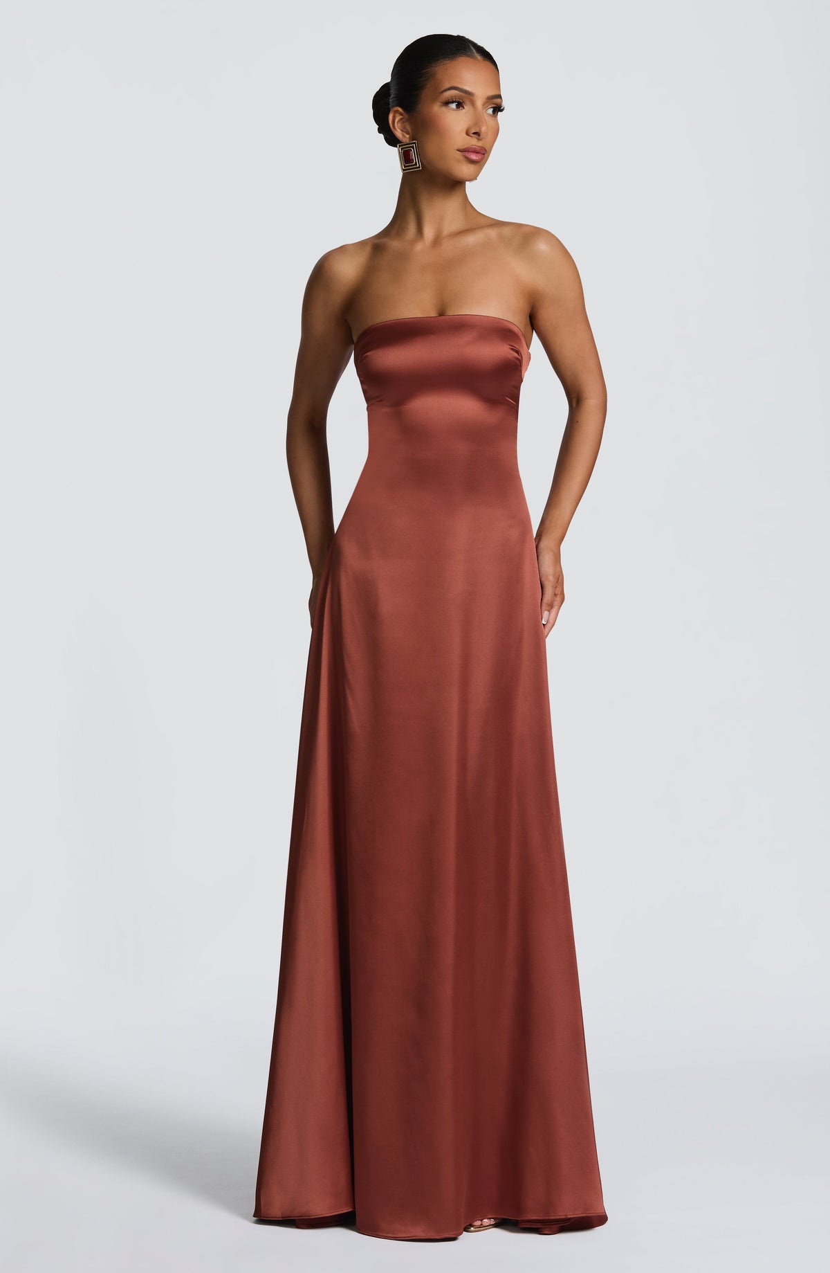 Morven Maxi Elbise - Kiremit