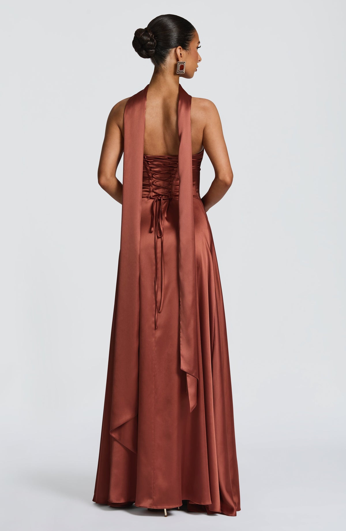 Morven Maxi Elbise - Kiremit