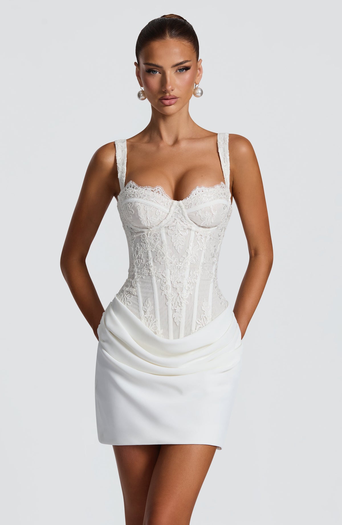 Nerina Mini Elbise - Fildişi