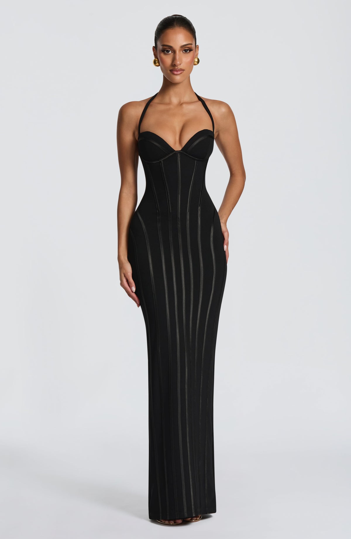 Nigella Maxi Elbise - Siyah