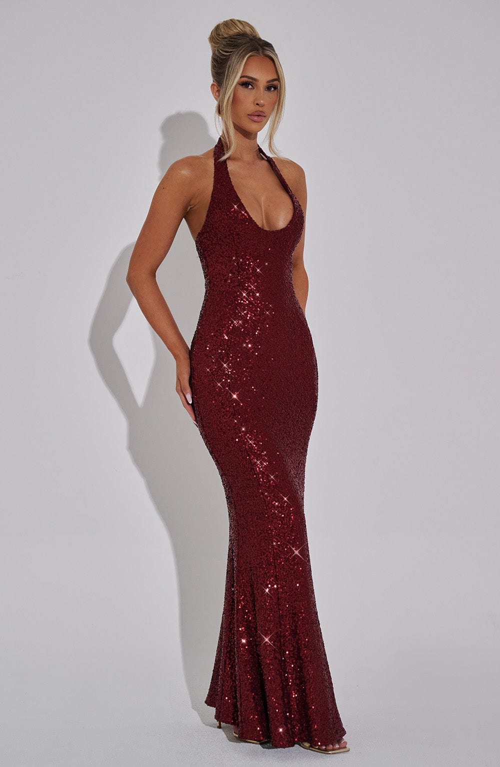 Odette Maxi Elbise - Şarap