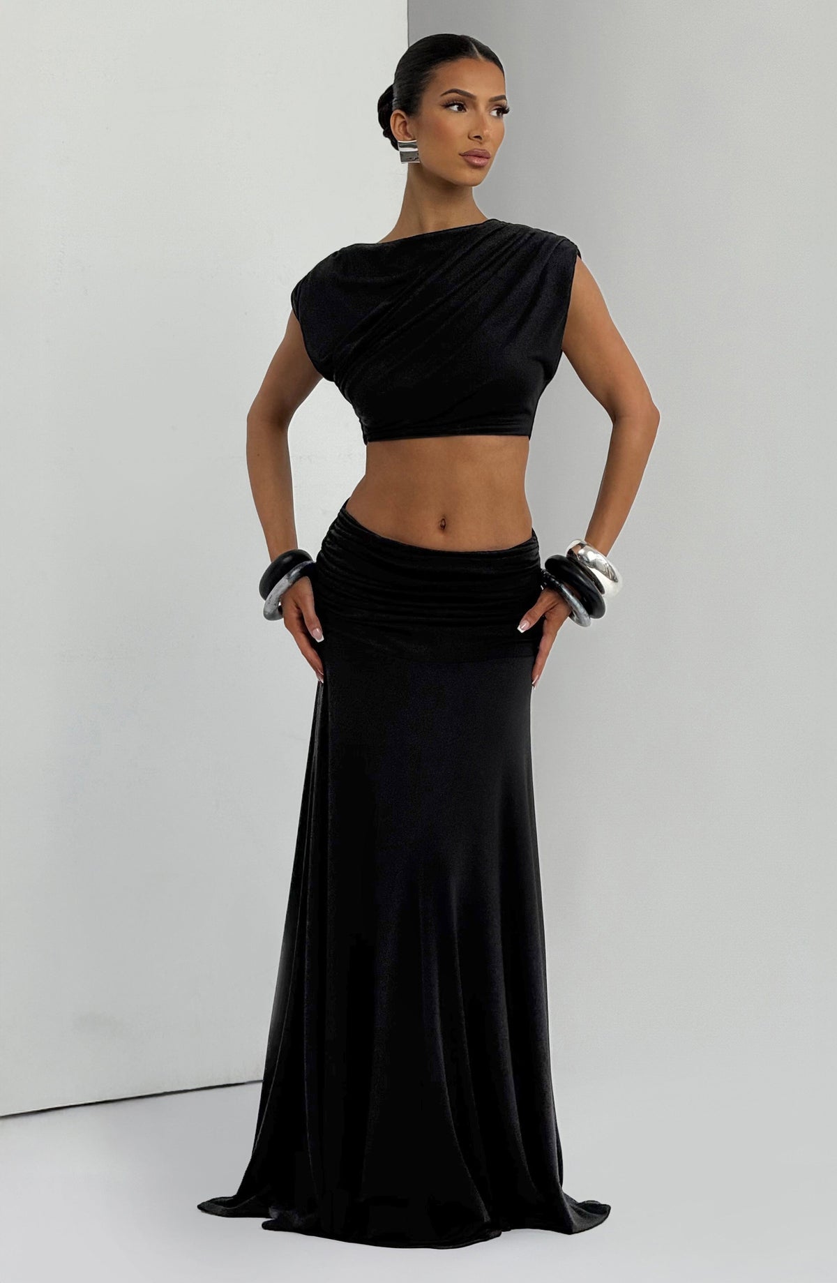 Paige Maxi Etek - Siyah