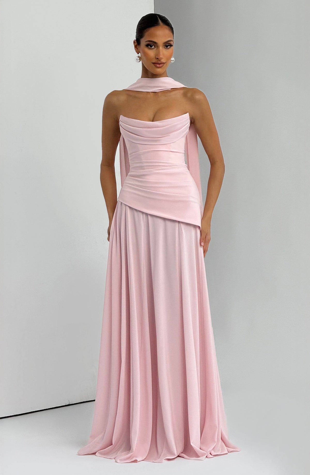 Patricia Maxi Elbise - Pudra