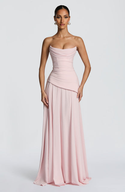 Patricia Maxi Elbise - Pudra