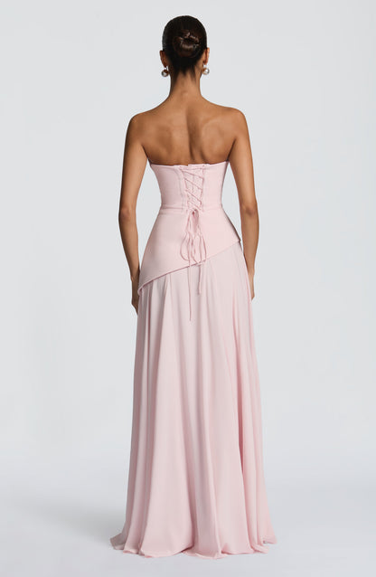 Patricia Maxi Elbise - Pudra
