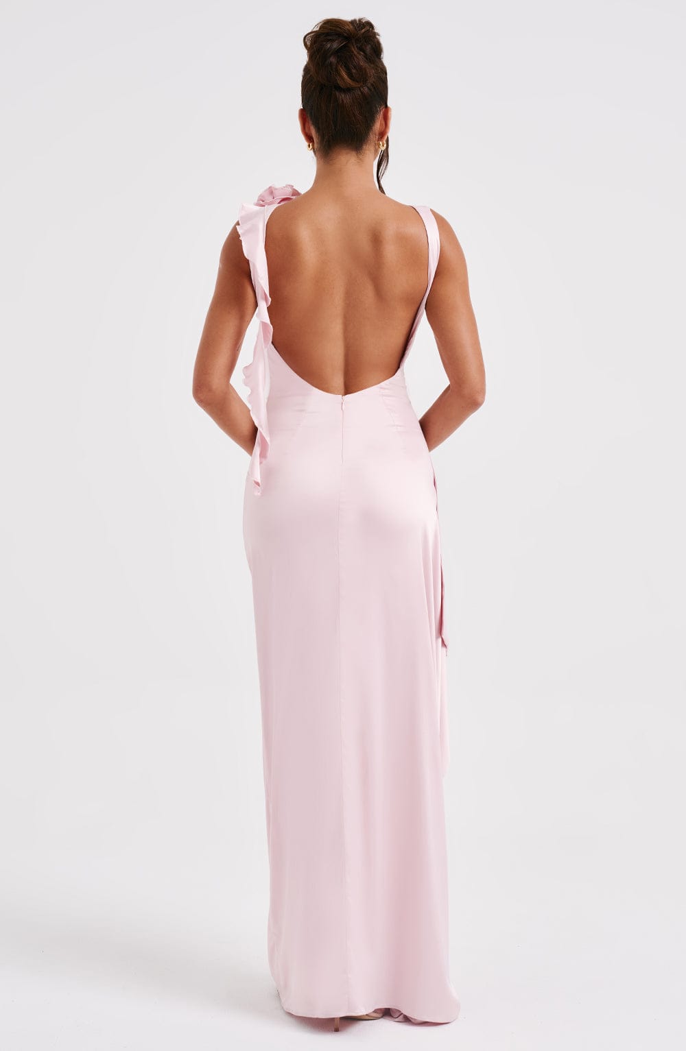 Peggy Maxi Elbise - Pudra