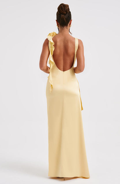 Peggy Maxi Elbise - Limon Sarısı