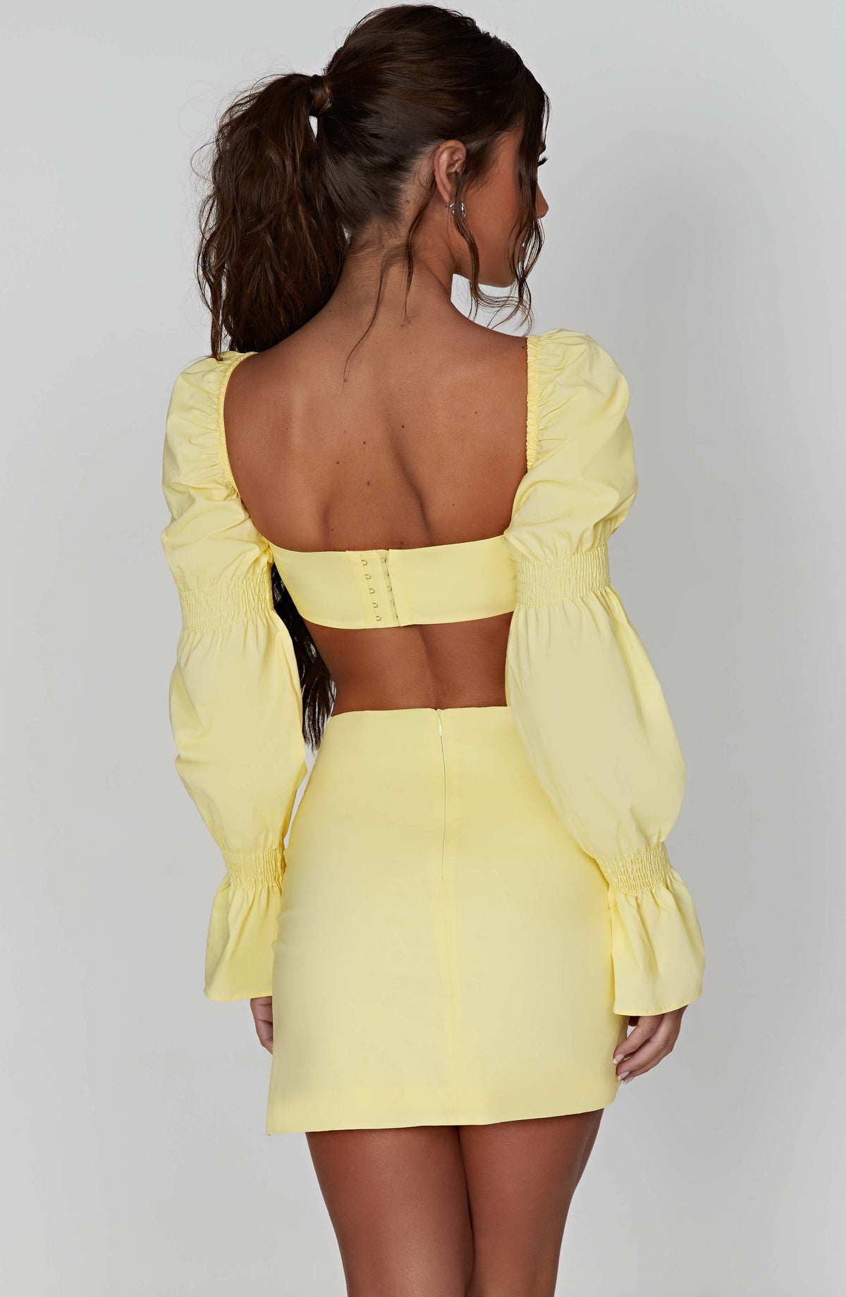 Perla Mini Etek - Limon Sarısı