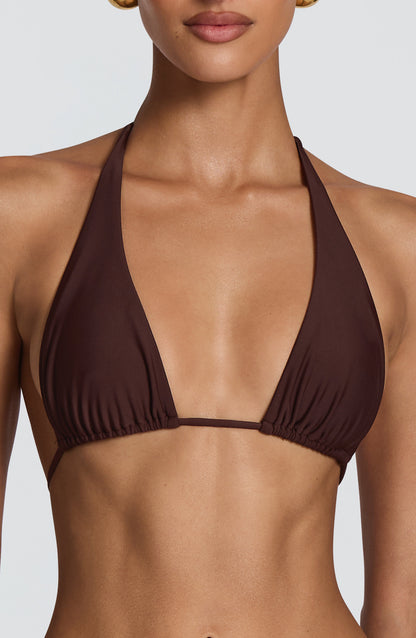 Pietra Üçgen Bikini Üstü - Mürdüm Kahve