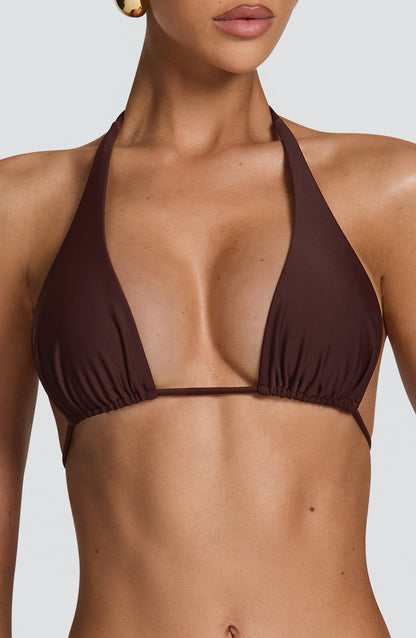 Pietra Üçgen Bikini Üstü - Mürdüm Kahve