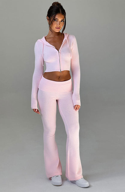 Portia Triko Pantolon - Pembe