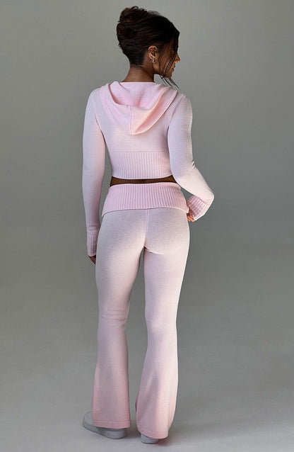 Portia Triko Pantolon - Pembe