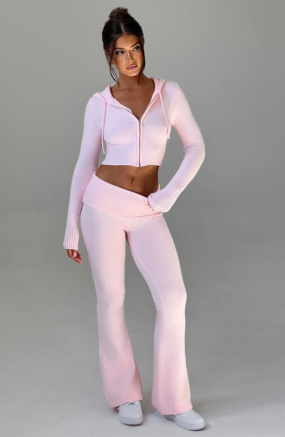 Portia Triko Pantolon - Pembe