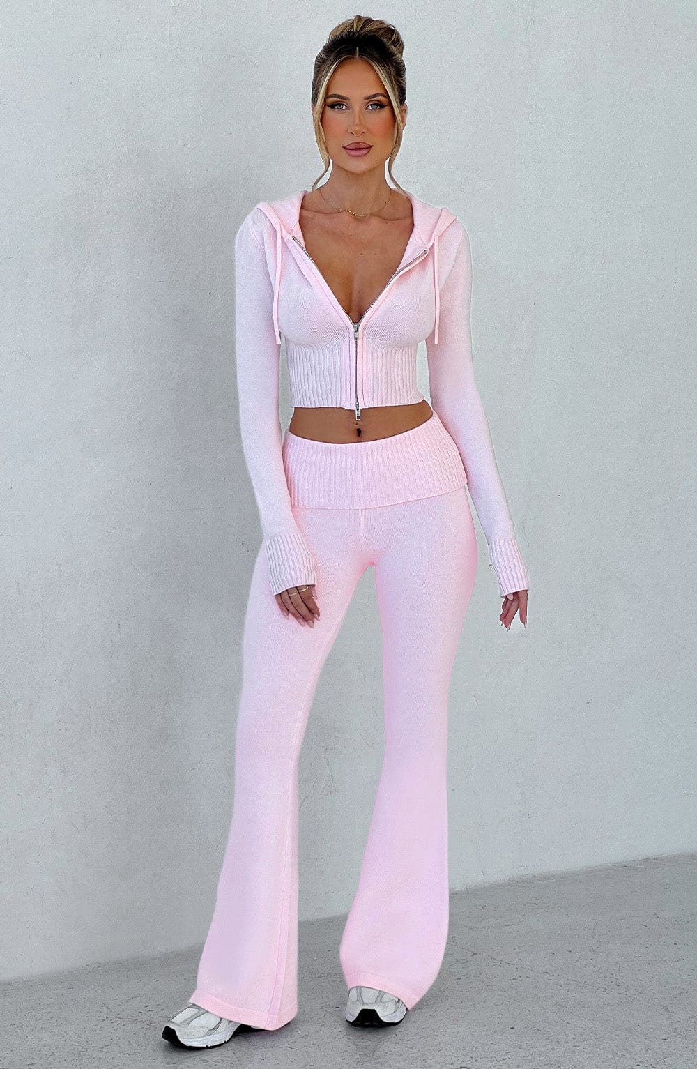 Portia Triko Pantolon - Pembe