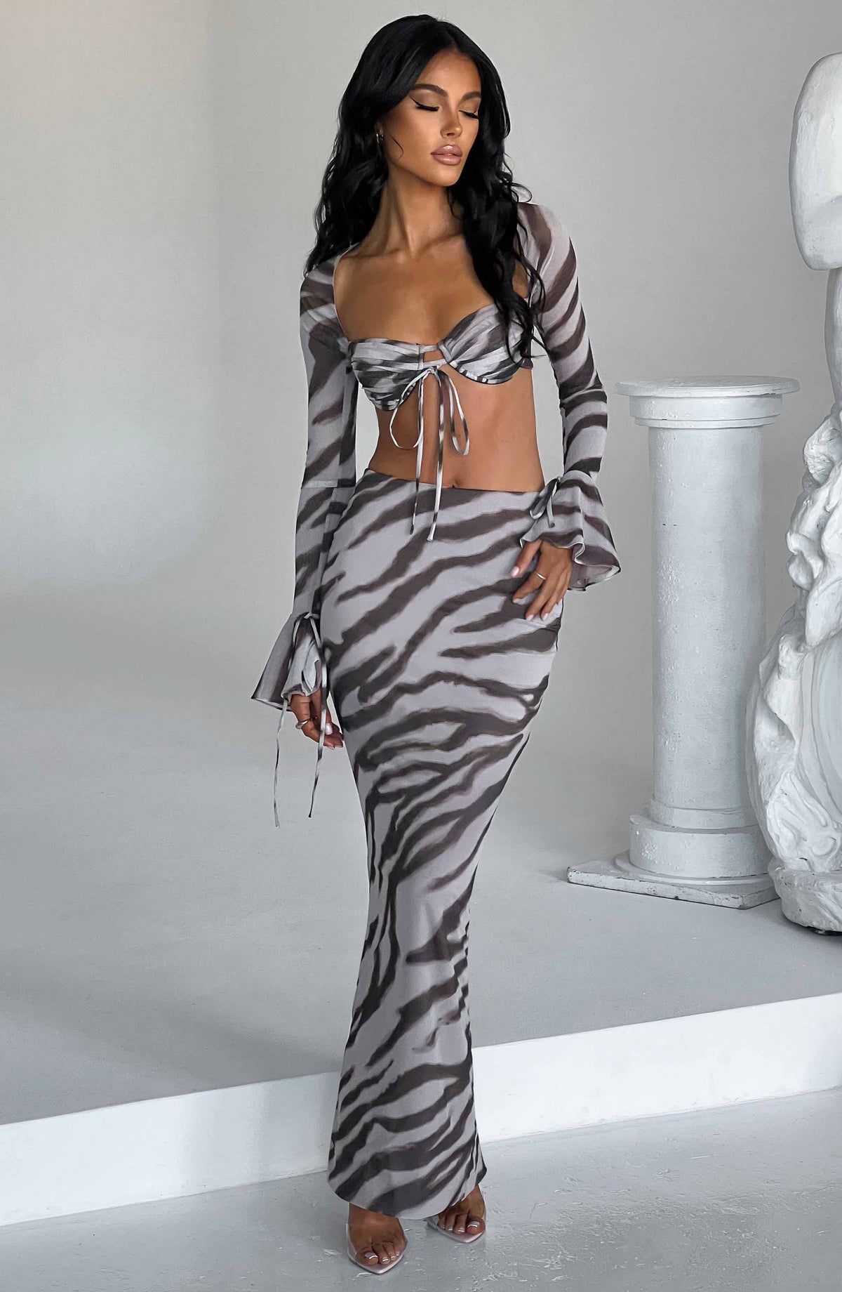 Priscilla Üst - Zebra Deseni