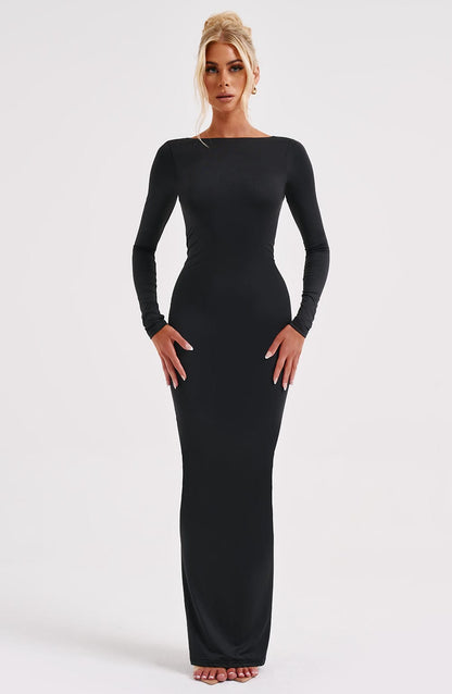 Rameesha Maxi Elbise - Siyah