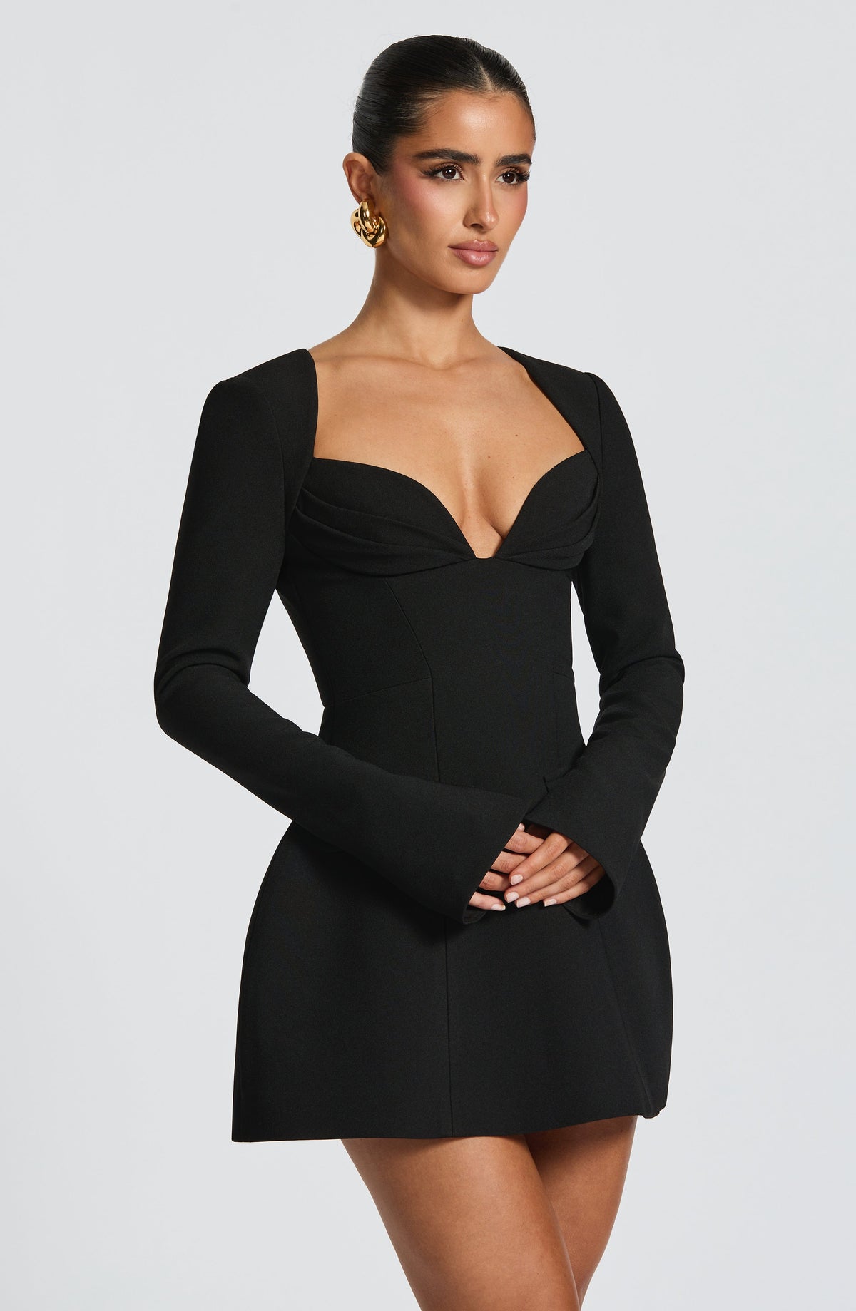 Regina Mini Elbise - Siyah