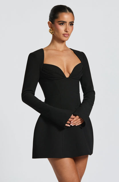Regina Mini Elbise - Siyah