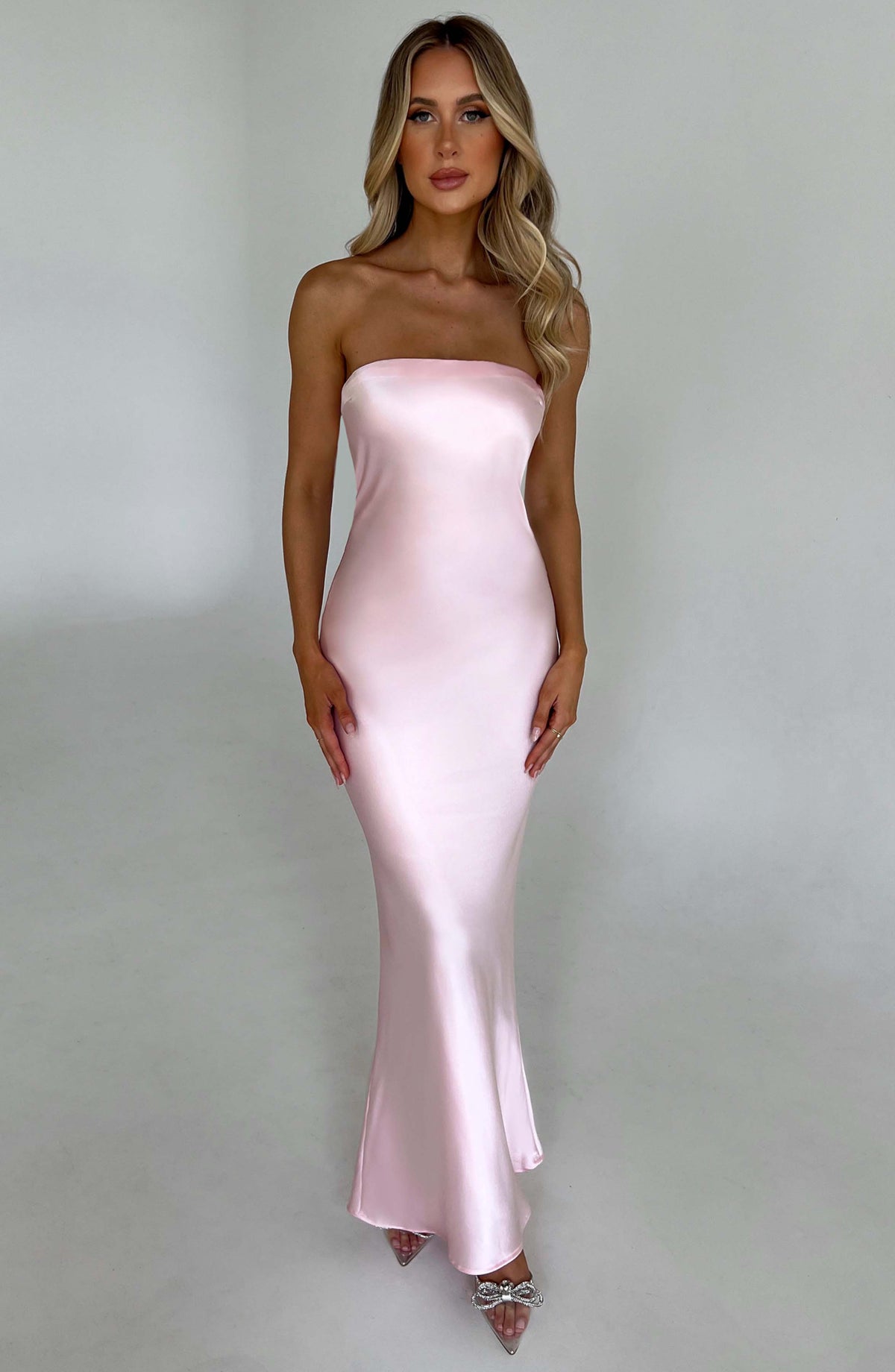 Rheanna Maxi Elbise - Pudra