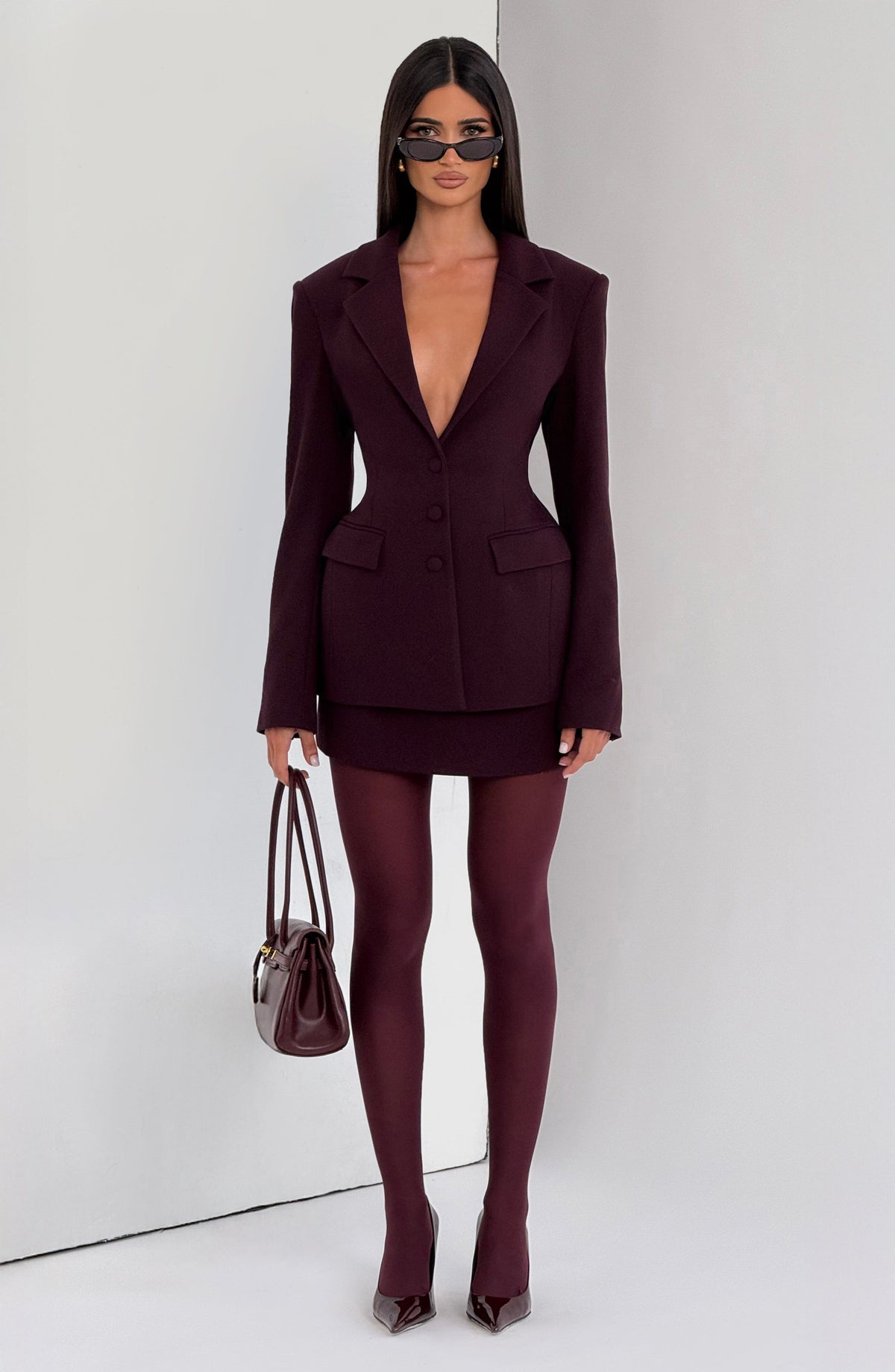 Rowena Blazer - Mürdüm