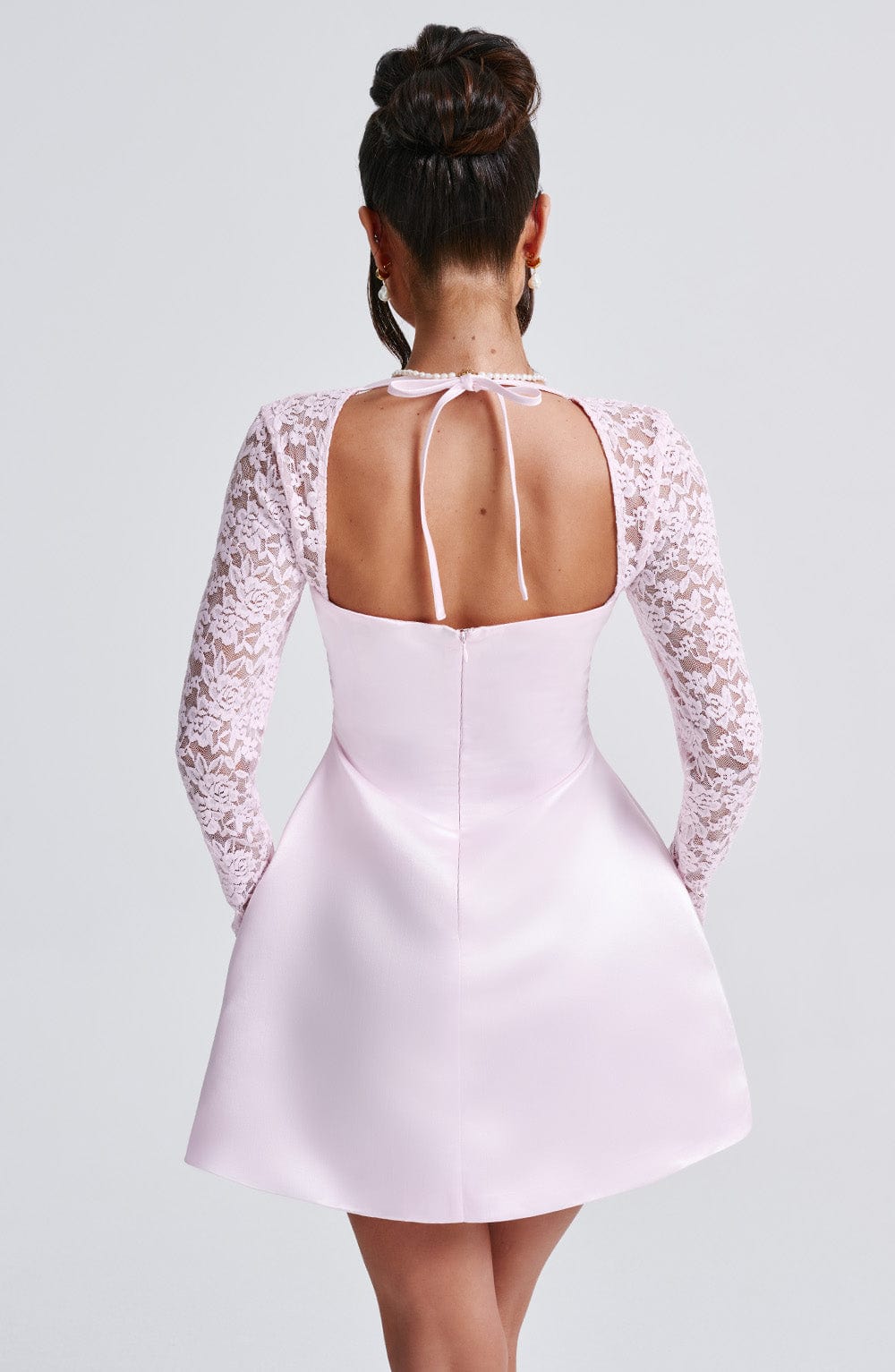 Sadie Mini Elbise - Pudra