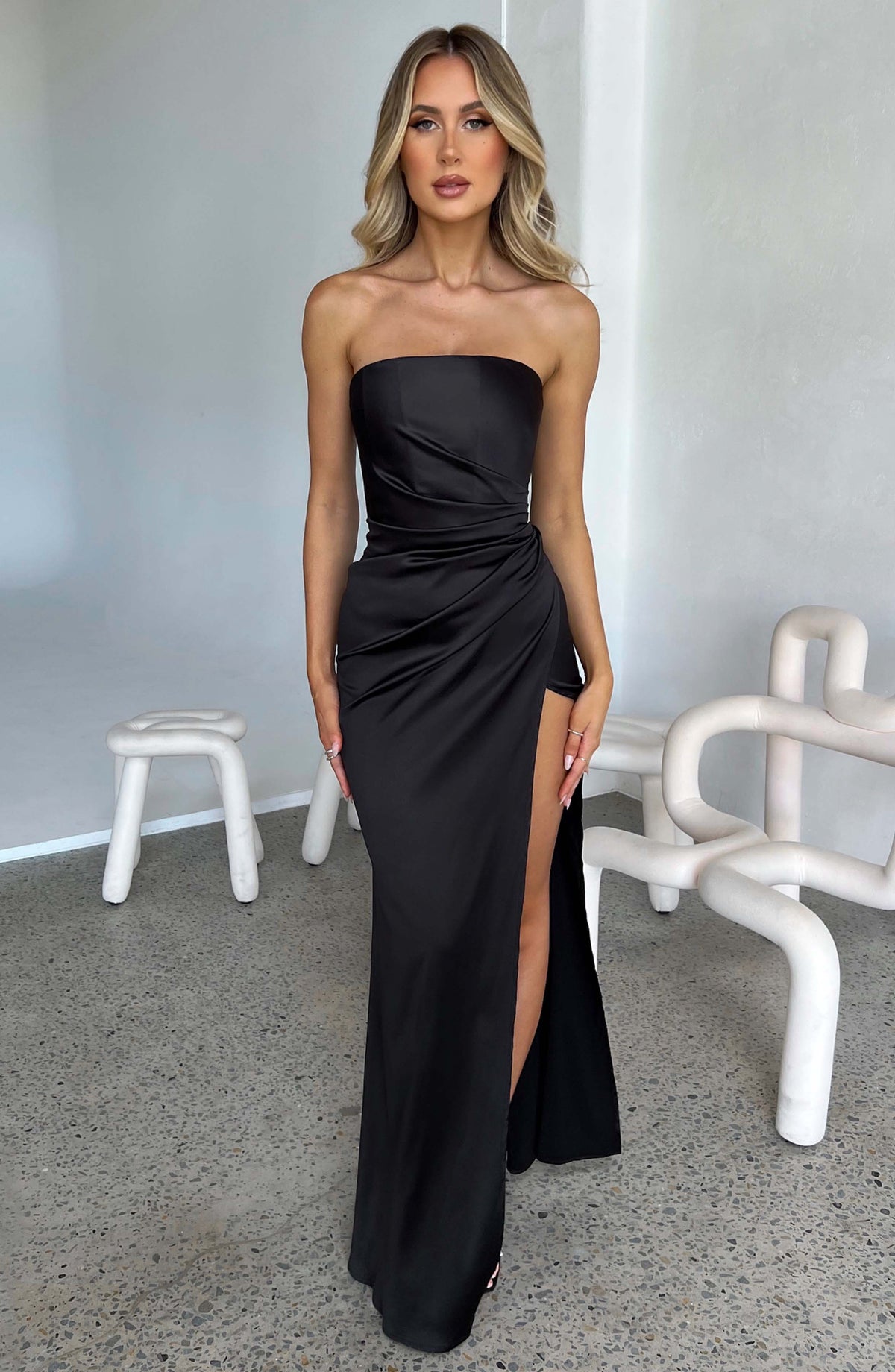 Safiya Maxi Elbise - Siyah
