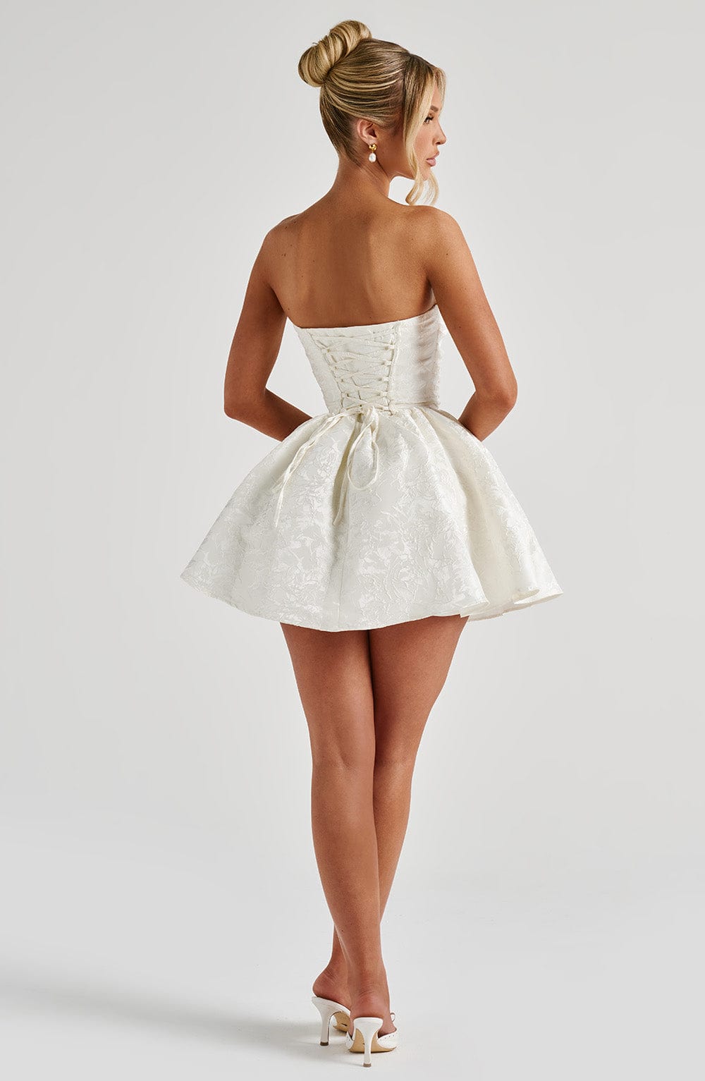 Salome Mini Elbise - Fildişi