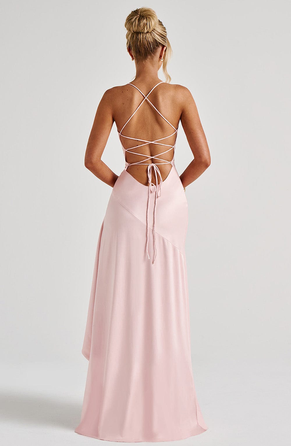 Samira Maxi Elbise - Pudra