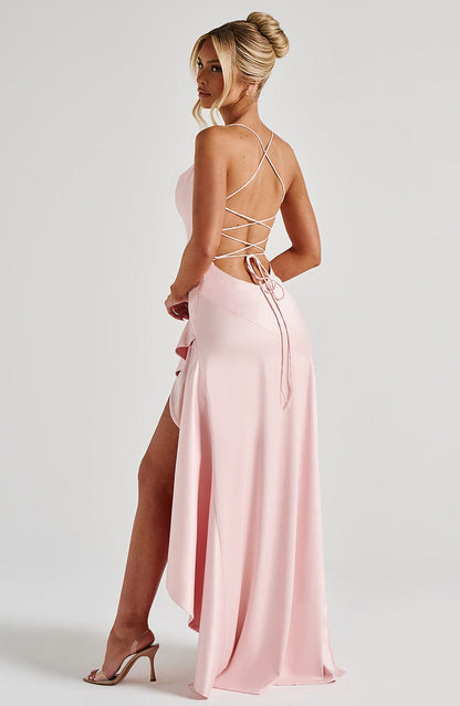 Samira Maxi Elbise - Pudra