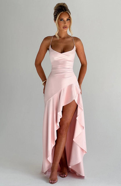 Samira Maxi Elbise - Pudra