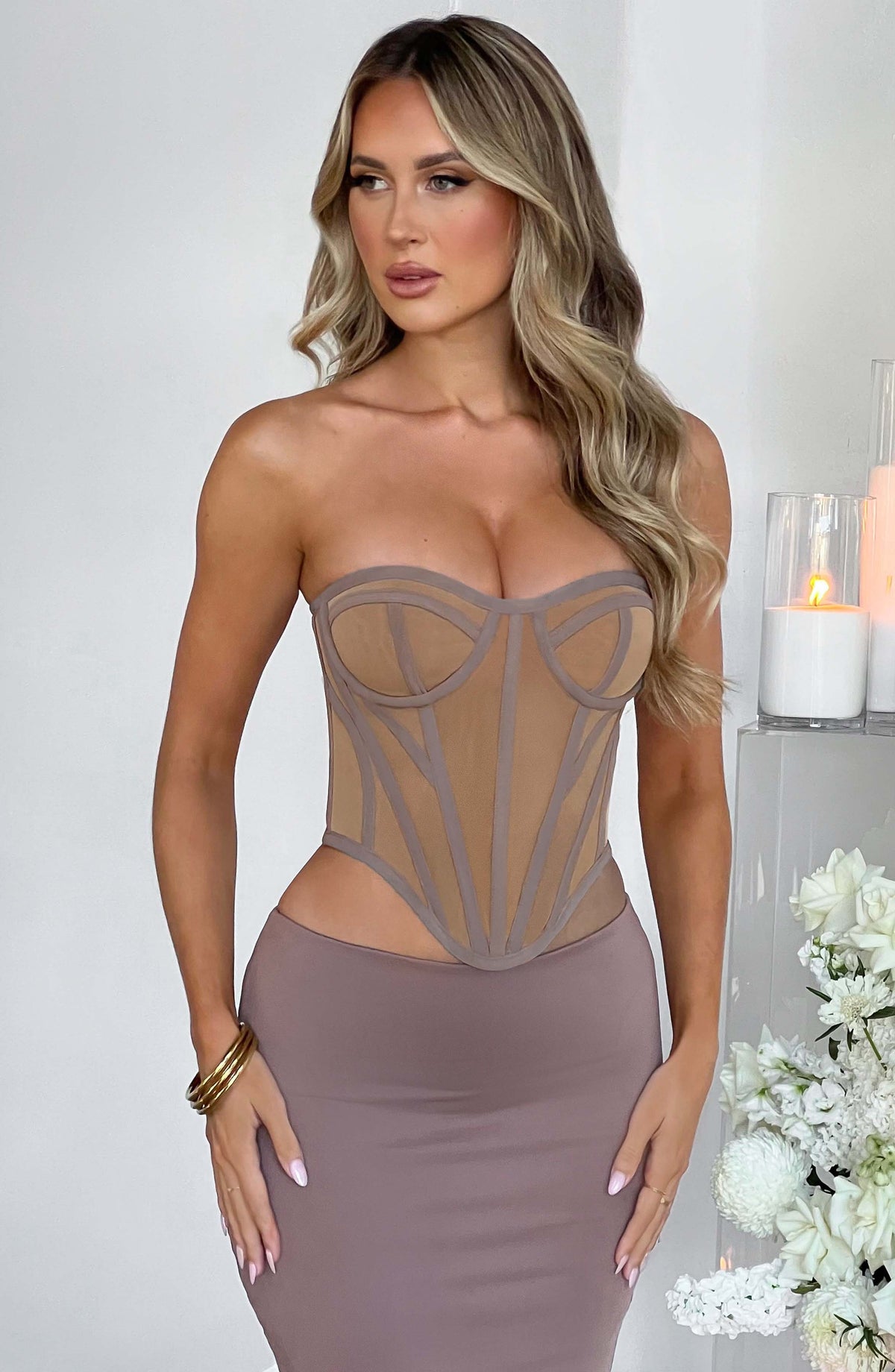 Santanna Korse - Çikolata Kahvesi/Nude