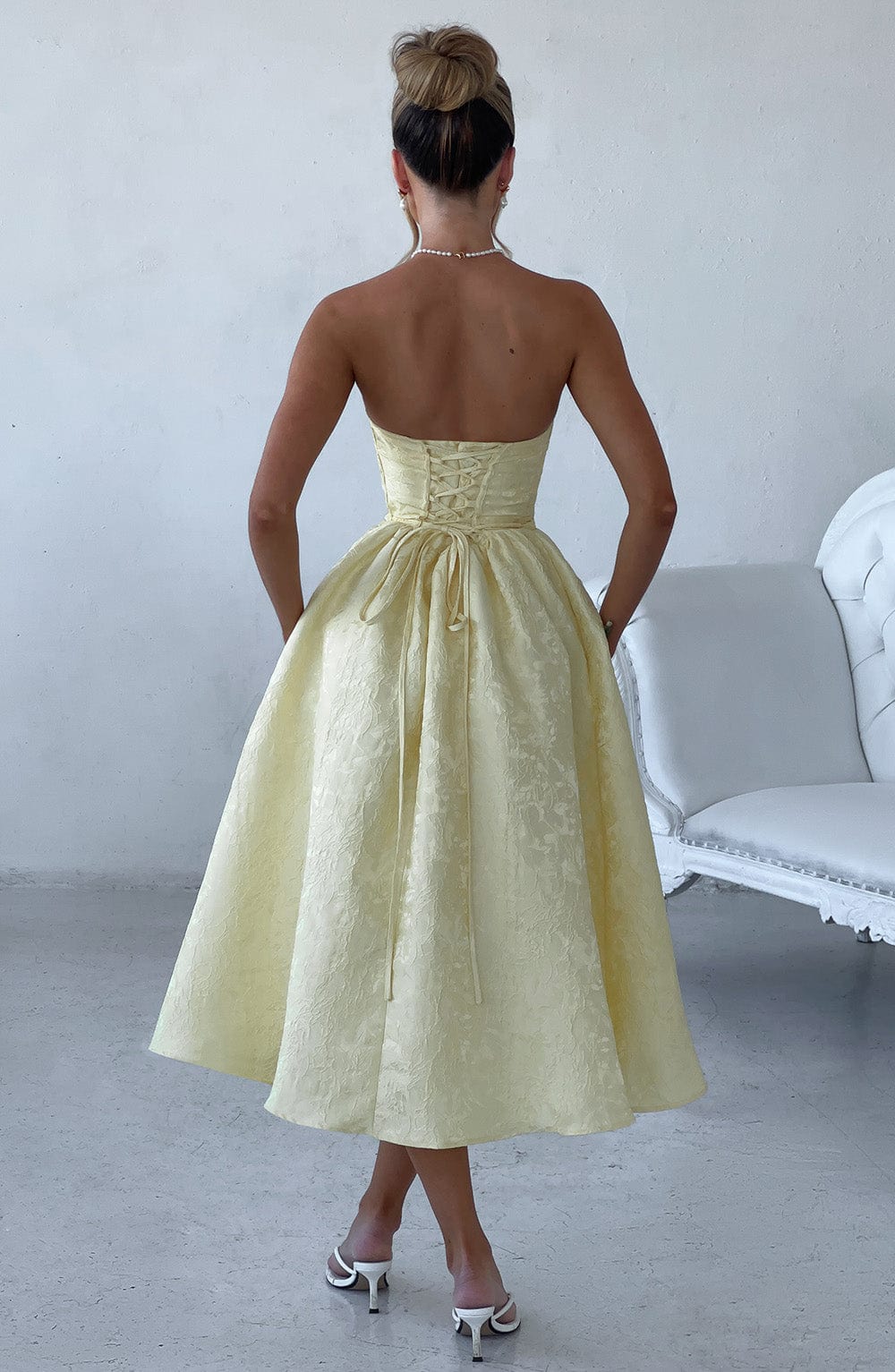 Saoirse Midi Elbise - Limon Sarısı
