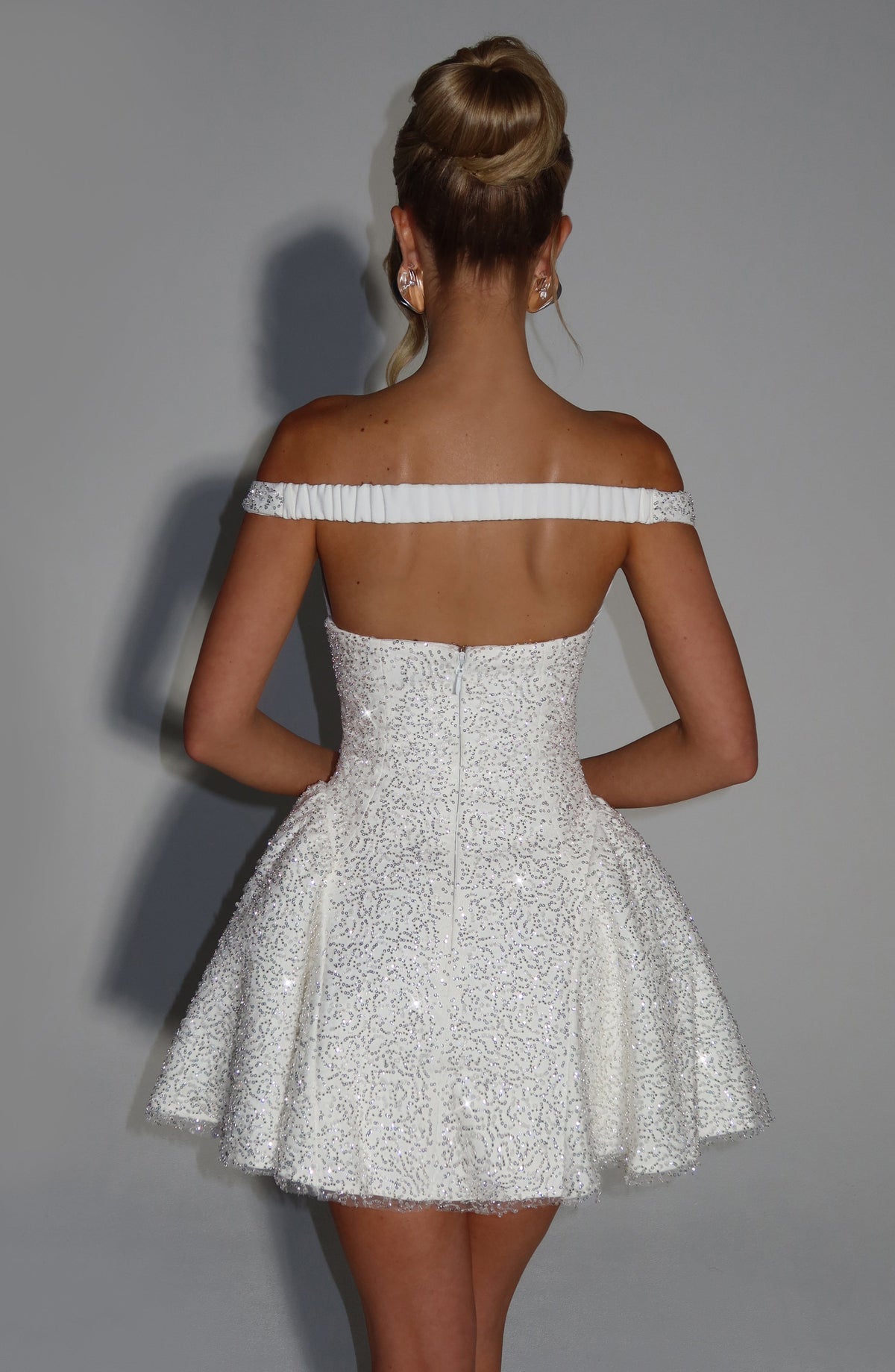 Sapphire Mini Elbise - Fildişi