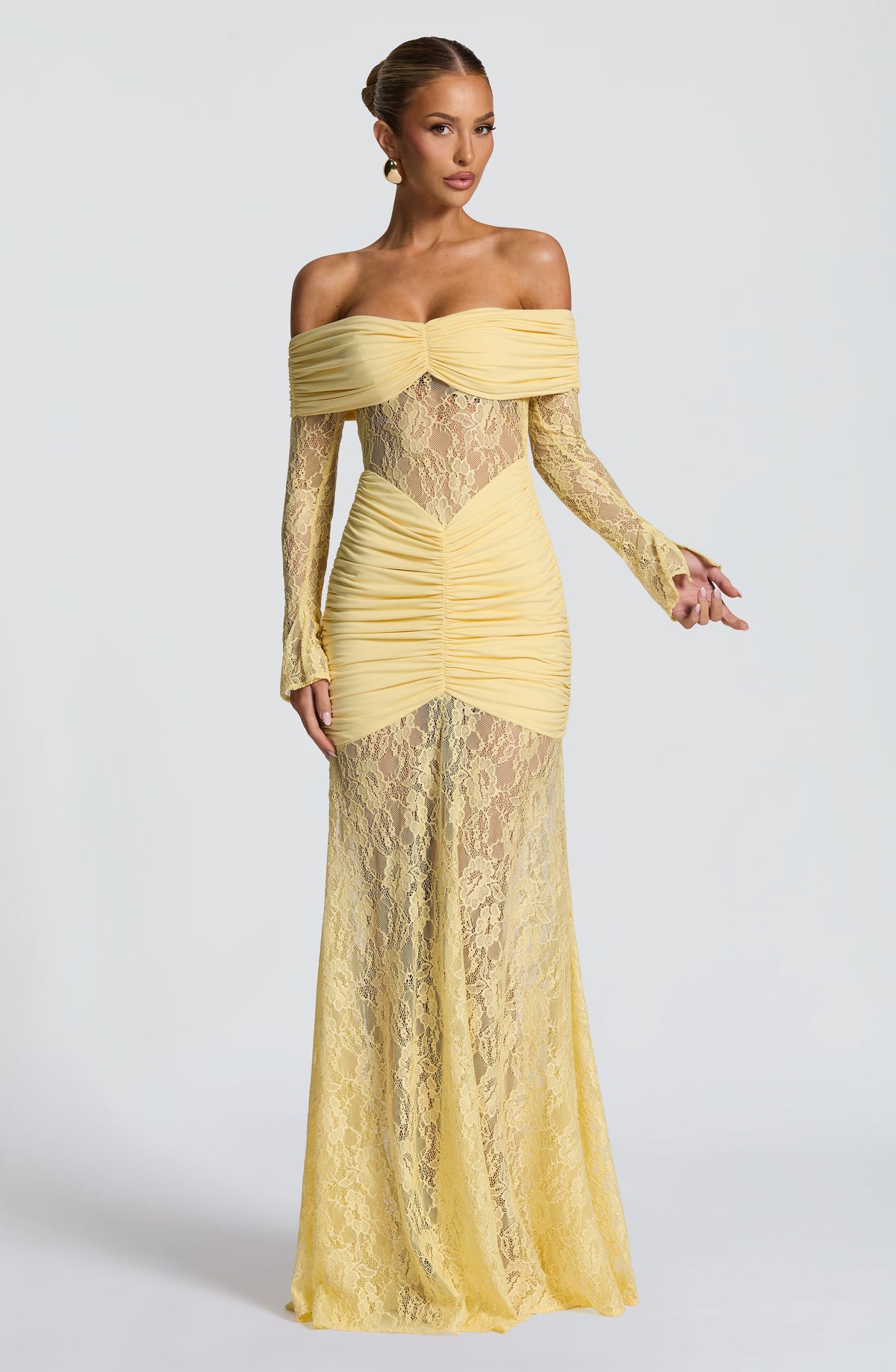Sauline Maxi Elbise - Limon Sarısı