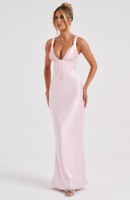 Shae Maxi Elbise - Pudra