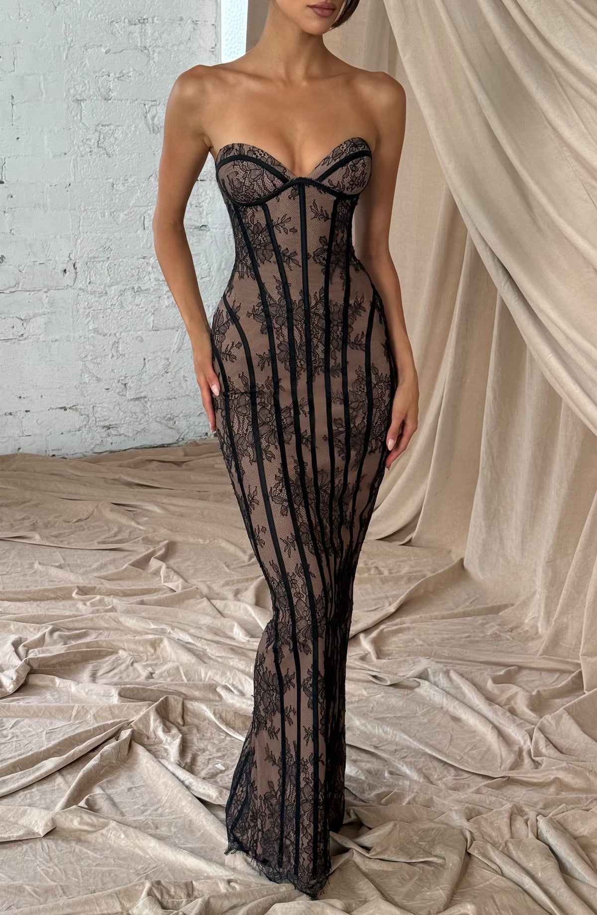 Sian Maxi Elbise - Siyah