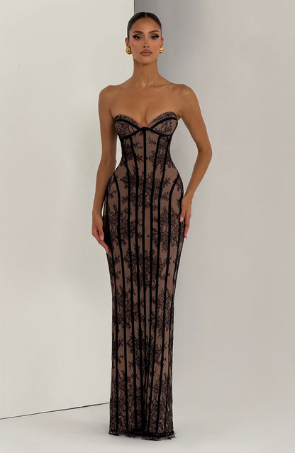 Sian Maxi Elbise - Siyah