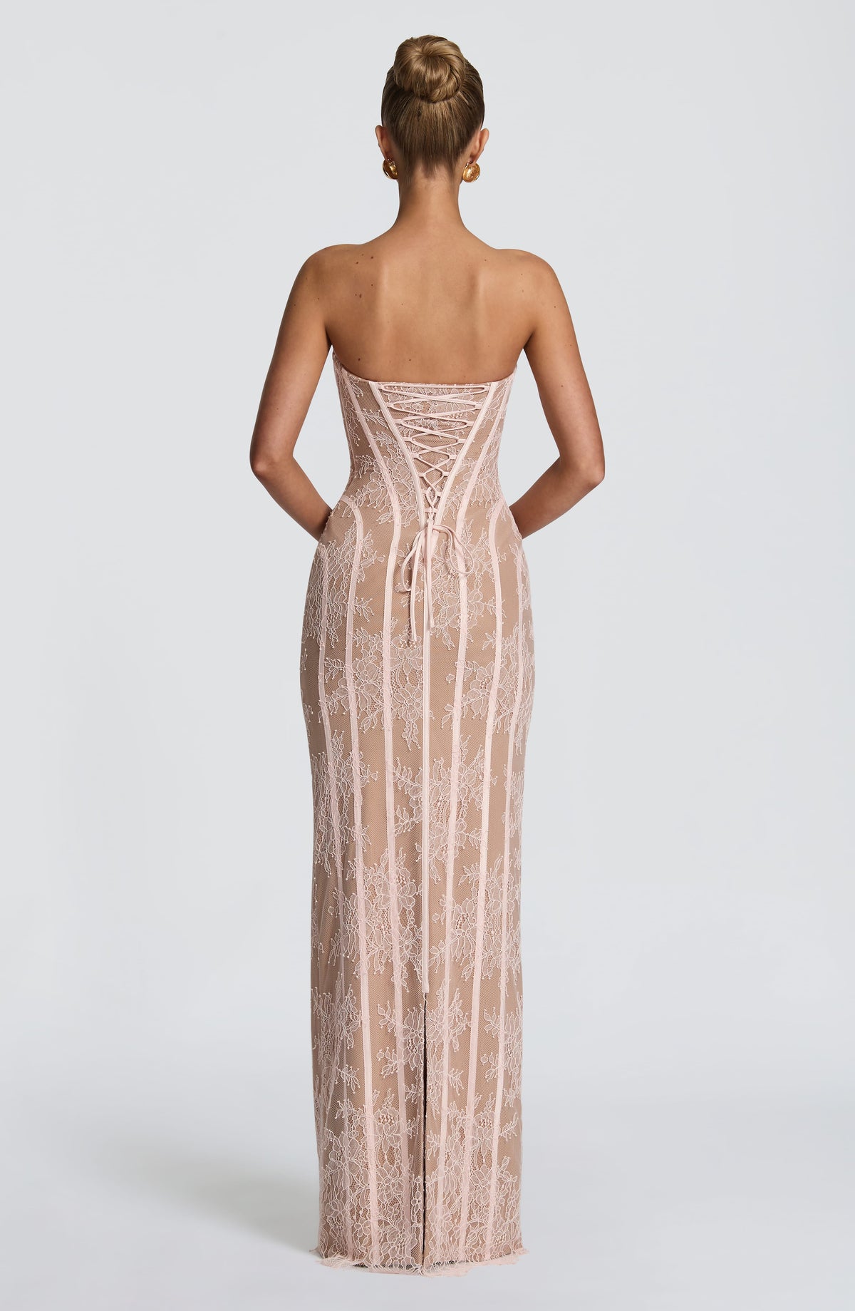 Sian Maxi Elbise - Pudra