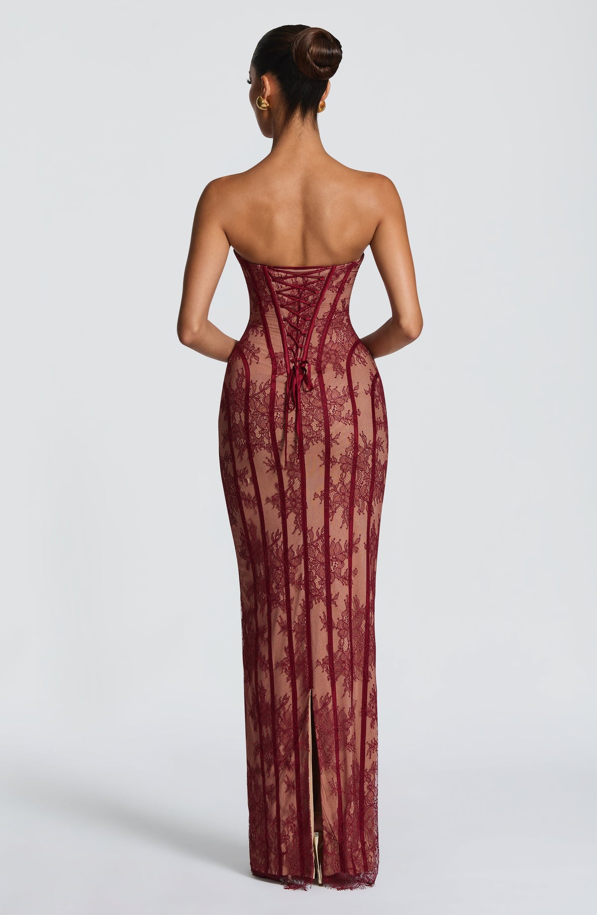 Sian Maxi Elbise - Bordo