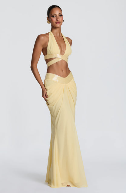 Sophie Maxi Etek - Limon Sarısı