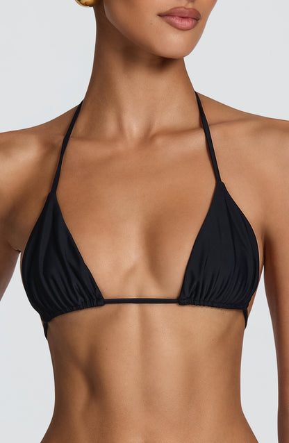 Suki Üçgen Bikini Üstü - Siyah