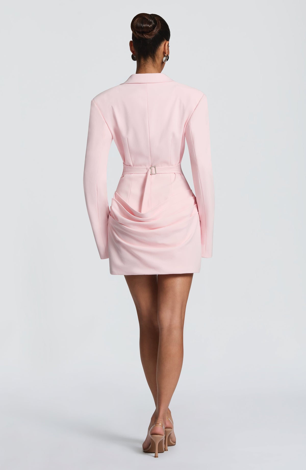 Susie Mini Elbise - Pudra