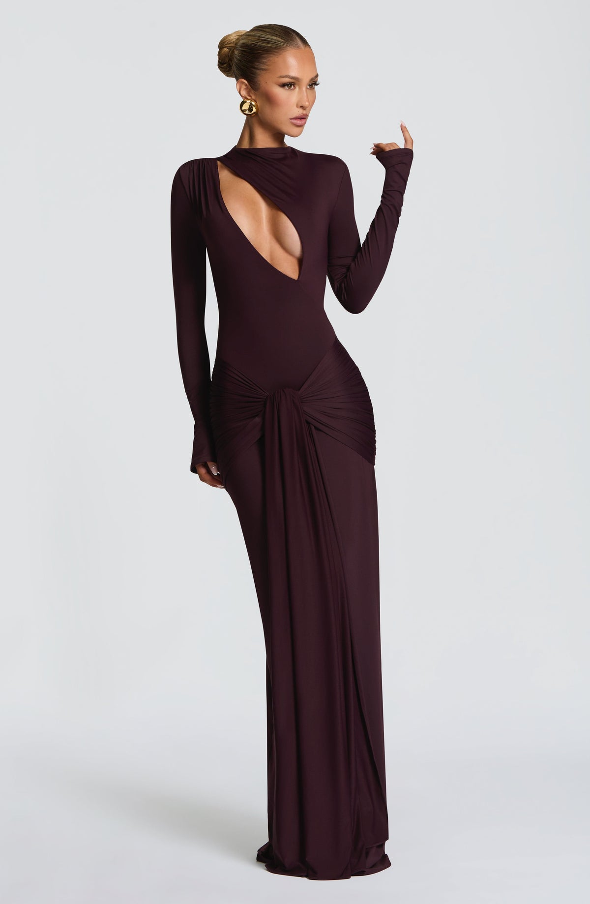Tahnee Maxi Elbise - Mürdüm