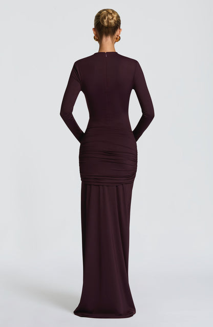 Tahnee Maxi Elbise - Mürdüm